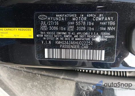 2017 Genesis G90 3.3T Premium из США, поврежденный, VIN KMHG34JA6HU022251